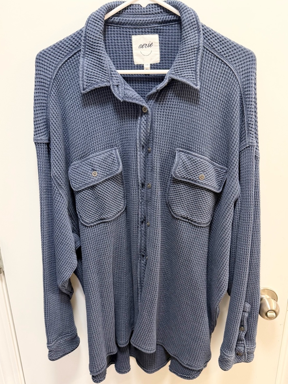 aerie lumberjane waffle shirt jacket